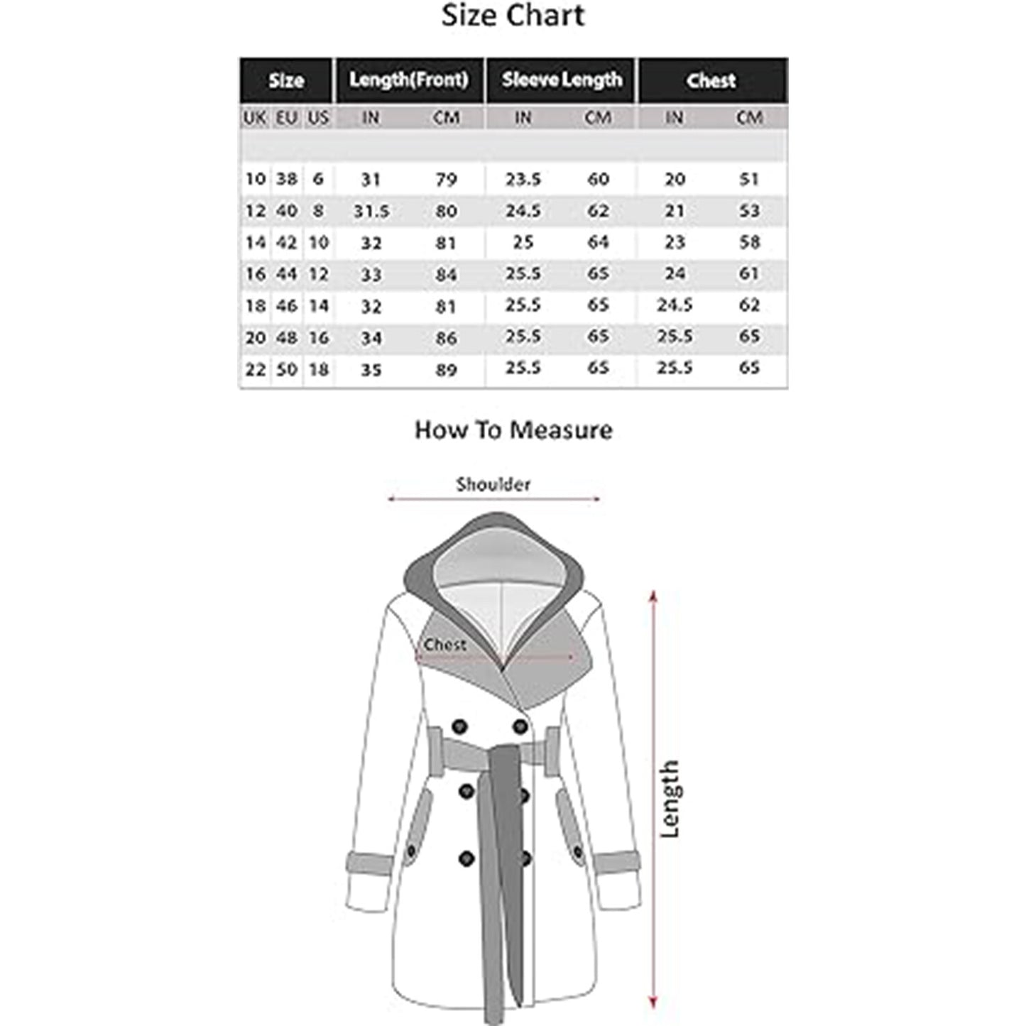 Women'S Check Hooded Belted Winter Duffle Coat Long Buttoned Fleece Jacket